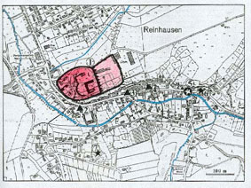 Reinhausen. Plan der frühmittelalterlichen Grafenburg